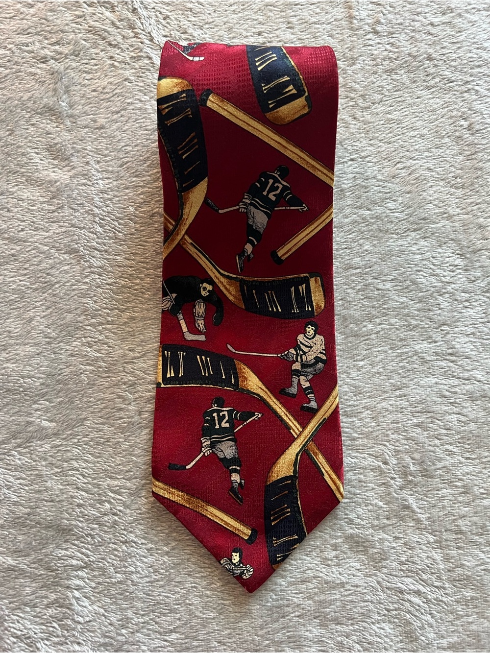 Vintage Hockey Silk Tie